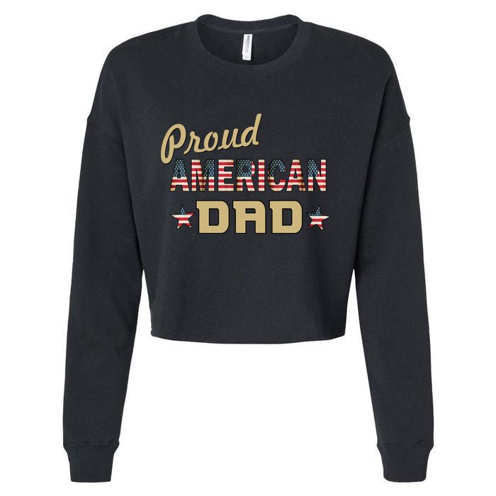 Proud Army Dad Cropped Pullover Crew