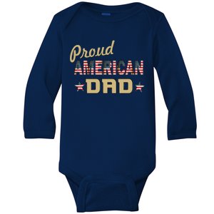 Proud Army Dad Baby Long Sleeve Bodysuit