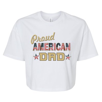 Proud Army Dad Bella+Canvas Jersey Crop Tee