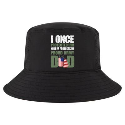 Proud Army Dad Of An American Soldier Cool Comfort Performance Bucket Hat