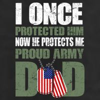 Proud Army Dad Of An American Soldier 7 Panel Mesh Trucker Snapback Hat