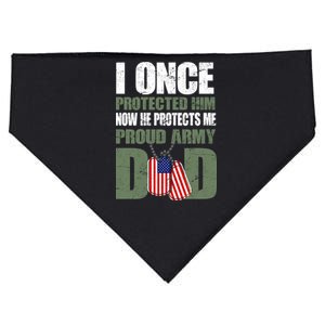 Proud Army Dad Of An American Soldier USA-Made Doggie Bandana