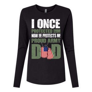 Proud Army Dad Of An American Soldier Womens Cotton Relaxed Long Sleeve T-Shirt