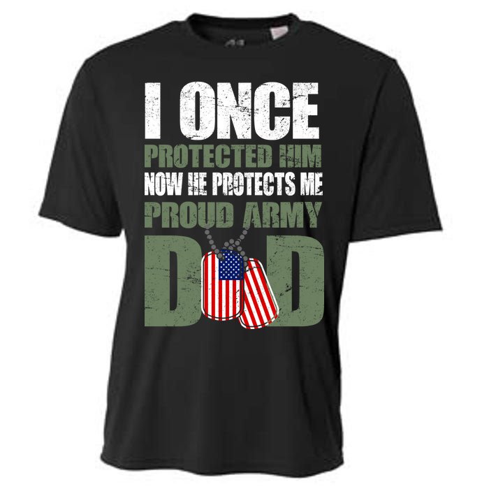 Proud Army Dad Of An American Soldier Cooling Performance Crew T-Shirt