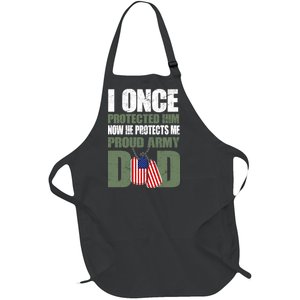 Proud Army Dad Of An American Soldier Full-Length Apron With Pockets