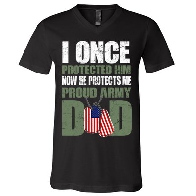 Proud Army Dad Of An American Soldier V-Neck T-Shirt