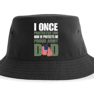 Proud Army Dad Of An American Soldier Sustainable Bucket Hat