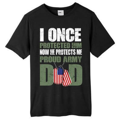 Proud Army Dad Of An American Soldier Tall Fusion ChromaSoft Performance T-Shirt