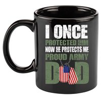 Proud Army Dad Of An American Soldier 11oz C Handle Ceramic Mug