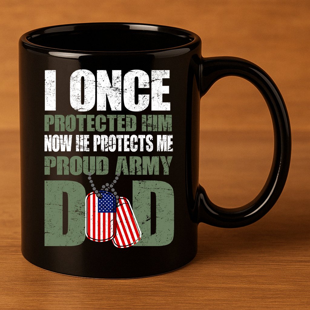 Proud Army Dad Of An American Soldier 11oz C Handle Ceramic Mug
