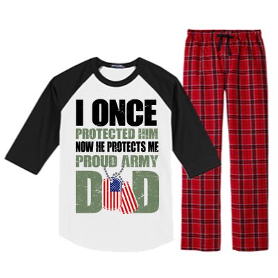 Proud Army Dad Of An American Soldier Raglan Sleeve Pajama Set