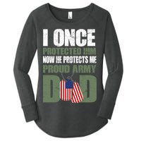 Proud Army Dad Of An American Soldier Women's Perfect Tri Tunic Long Sleeve Shirt