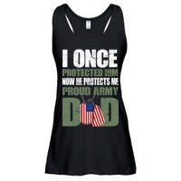 Proud Army Dad Of An American Soldier Ladies Essential Flowy Tank