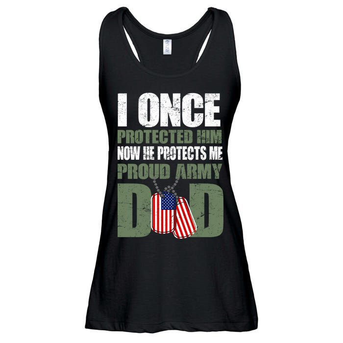 Proud Army Dad Of An American Soldier Ladies Essential Flowy Tank