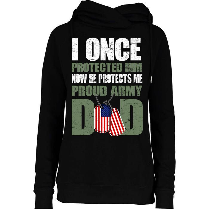 Proud Army Dad Of An American Soldier Womens Funnel Neck Pullover Hood