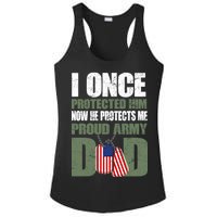 Proud Army Dad Of An American Soldier Ladies PosiCharge Competitor Racerback Tank