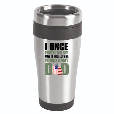 Proud Army Dad Of An American Soldier 16oz Travel Tumbler