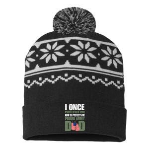 Proud Army Dad Of An American Soldier USA-Made Snowflake Beanie