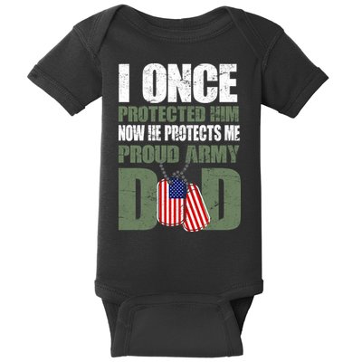 Proud Army Dad Of An American Soldier Baby Bodysuit