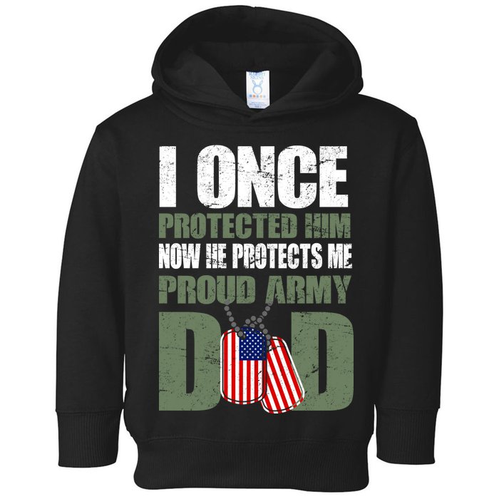 Proud Army Dad Of An American Soldier Toddler Hoodie