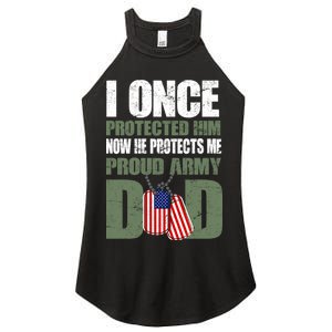 Proud Army Dad Of An American Soldier Women's Perfect Tri Rocker Tank