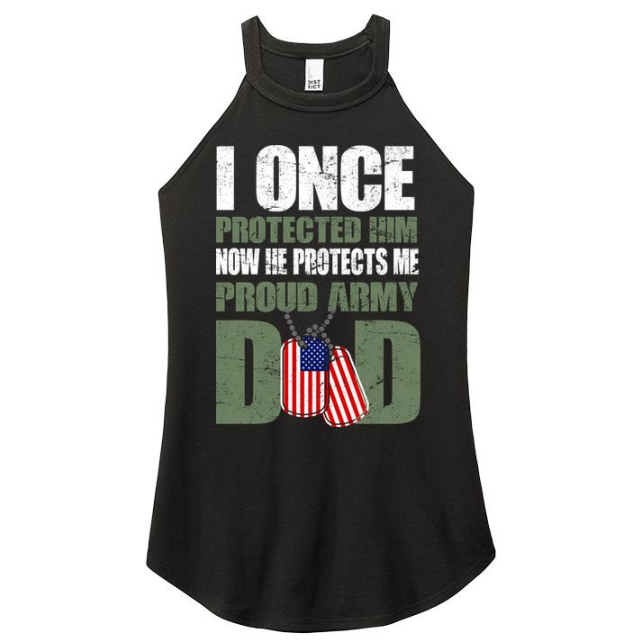 Proud Army Dad Of An American Soldier Women's Perfect Tri Rocker Tank
