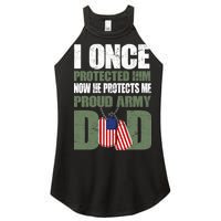 Proud Army Dad Of An American Soldier Women's Perfect Tri Rocker Tank