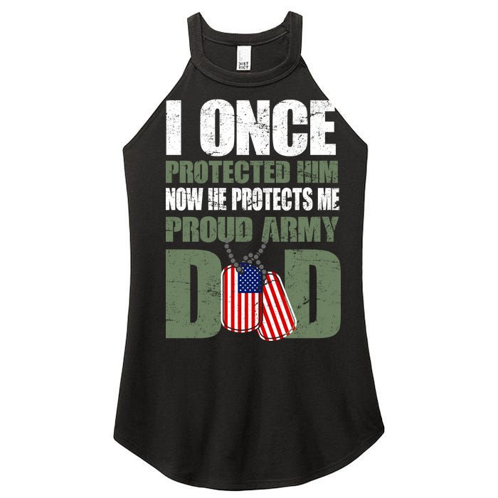 Proud Army Dad Of An American Soldier Women's Perfect Tri Rocker Tank