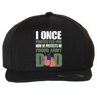 Proud Army Dad Of An American Soldier Wool Snapback Cap