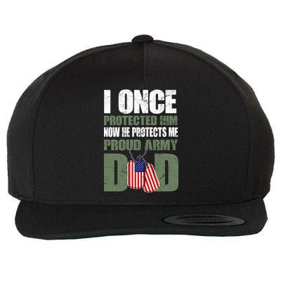 Proud Army Dad Of An American Soldier Wool Snapback Cap