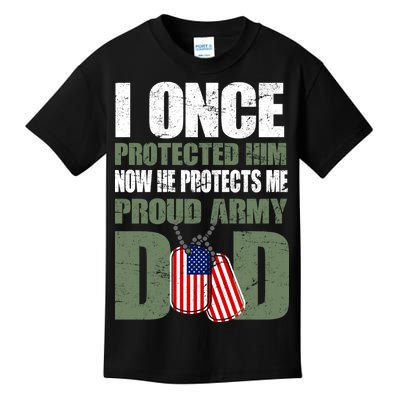 Proud Army Dad Of An American Soldier Kids T-Shirt