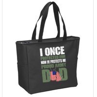 Proud Army Dad Of An American Soldier Zip Tote Bag