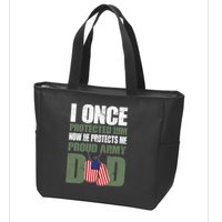 Proud Army Dad Of An American Soldier Zip Tote Bag