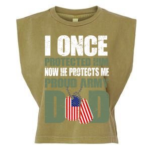 Proud Army Dad Of An American Soldier Garment-Dyed Women's Muscle Tee