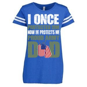 Proud Army Dad Of An American Soldier Enza Ladies Jersey Football T-Shirt