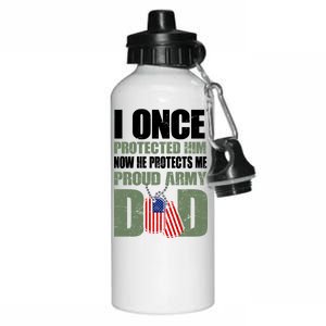 Proud Army Dad Of An American Soldier Aluminum Water Bottle