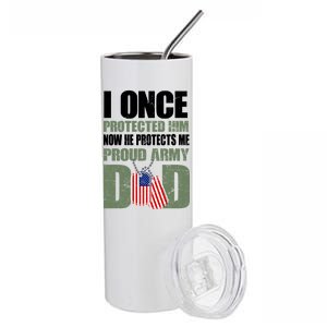 Proud Army Dad Of An American Soldier Stainless Steel Tumbler