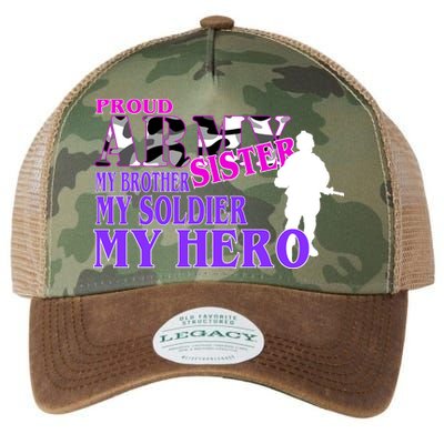 Proud Army Sister My Brother Soldier Hero Legacy Tie Dye Trucker Hat