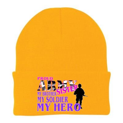 Proud Army Sister My Brother Soldier Hero Knit Cap Winter Beanie