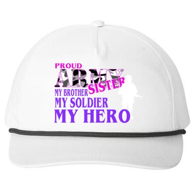 Proud Army Sister My Brother Soldier Hero Snapback Five-Panel Rope Hat