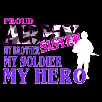 Proud Army Sister My Brother Soldier Hero 16 in Basic Backpack