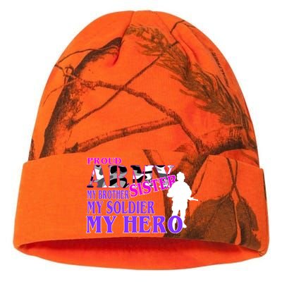 Proud Army Sister My Brother Soldier Hero Kati Licensed 12" Camo Beanie