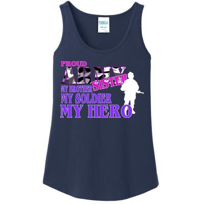 Proud Army Sister My Brother Soldier Hero Ladies Essential Tank