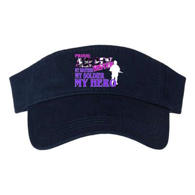 Proud Army Sister My Brother Soldier Hero Valucap Bio-Washed Visor