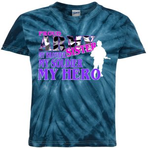 Proud Army Sister My Brother Soldier Hero Kids Tie-Dye T-Shirt