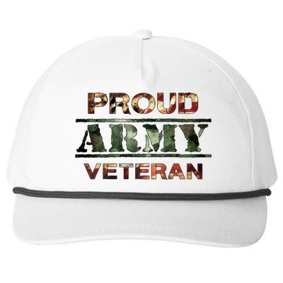 Proud Army Veteran Snapback Five-Panel Rope Hat