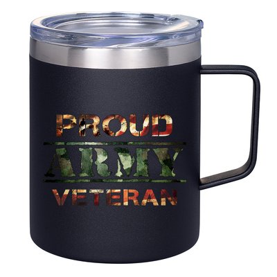 Proud Army Veteran 12oz Stainless Steel Coffee Mug