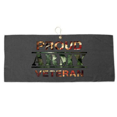 Proud Army Veteran Large Microfiber Waffle Golf Towel