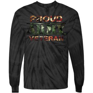 Proud Army Veteran Tie-Dye Long Sleeve Shirt