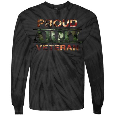 Proud Army Veteran Tie-Dye Long Sleeve Shirt